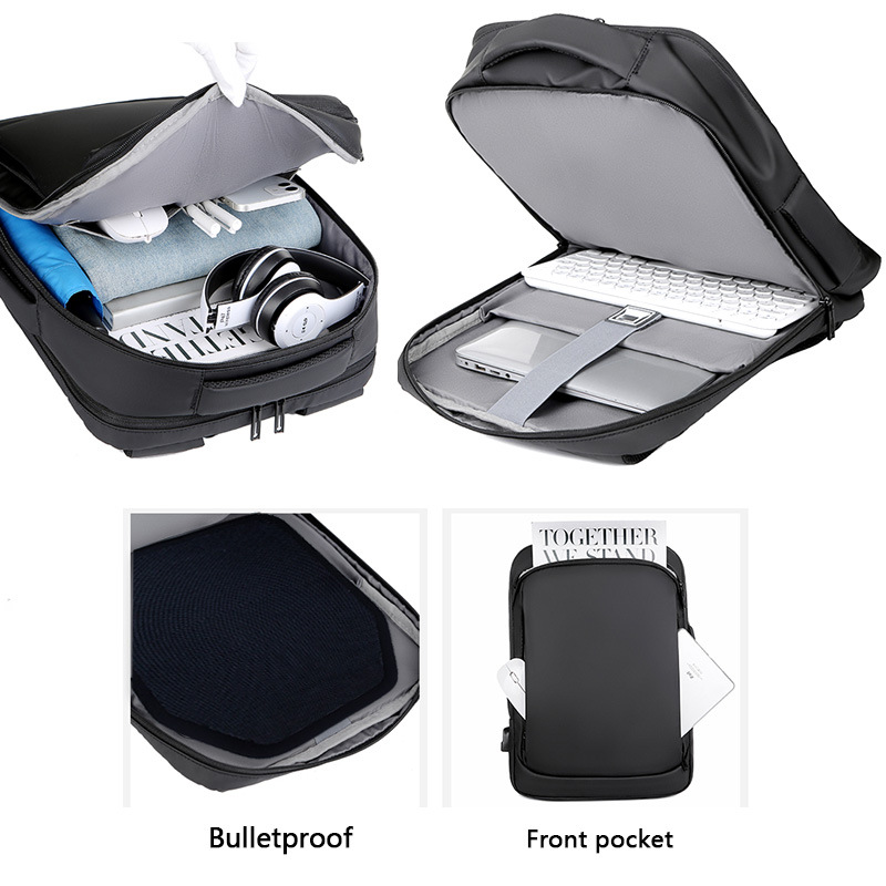 Bulletproof Backpack Men's Business Bag Notebook Computer Bag Backpack Large Capacity