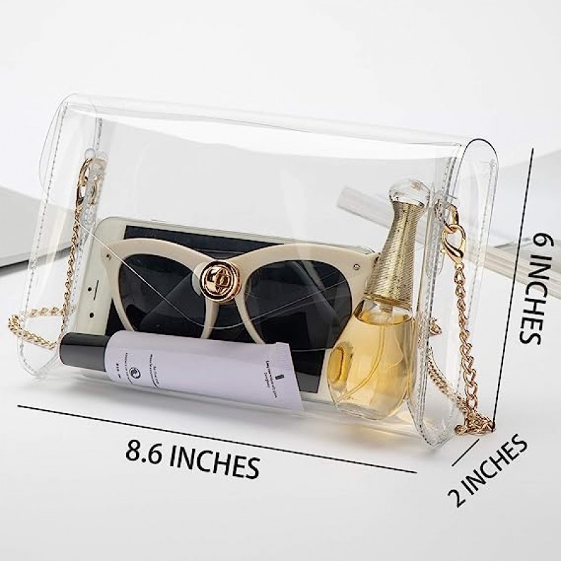 Clear Purse Gift For Women Clear Crossbody Bag Cute For Prom Party Sports Concert Present