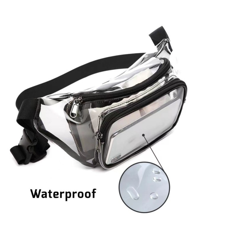 Fanny Packs For Women Men Waterproof Clear Purse Adjustable Belt Bag For Outdoor Sports, Travel, Beach, Events, Concerts