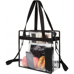 Clear Book Bags Stadium Approved Clear Tote Bag With Zipper Closure Crossbody Shoulder Bag With Adjustable Strap