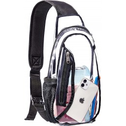 Clear Sling Bag Small PVC Crossbody Backpack Transparent Casual Chest Daypack For Hiking Stadium Or Concerts