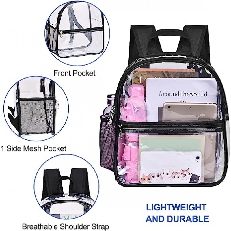 Fashionable Clear Backpack Storage Waterproof Clear Portable Book Bags