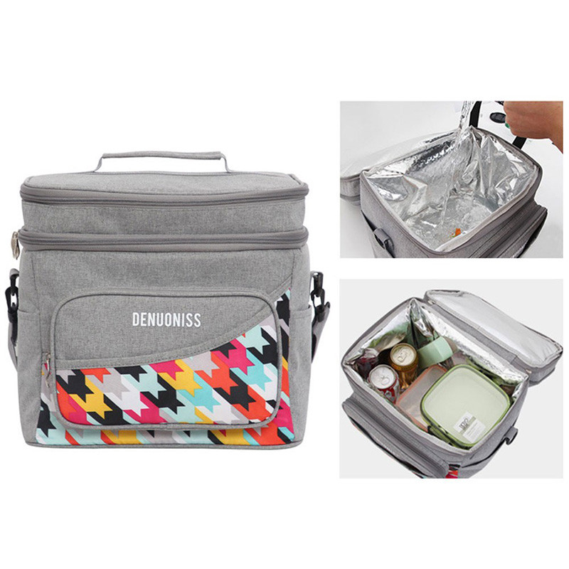 Large Lunch Bag Insulated Lunch Box Soft Cooler Cooling Tote for Adult Kids