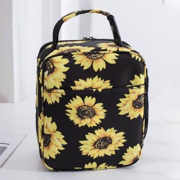 Sunflower Lunch Box Insulated Cooler Lunch Box for Primary School Middle School