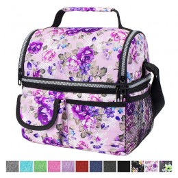 Insulated Dual Compartment Lunch Bag For Men/Women