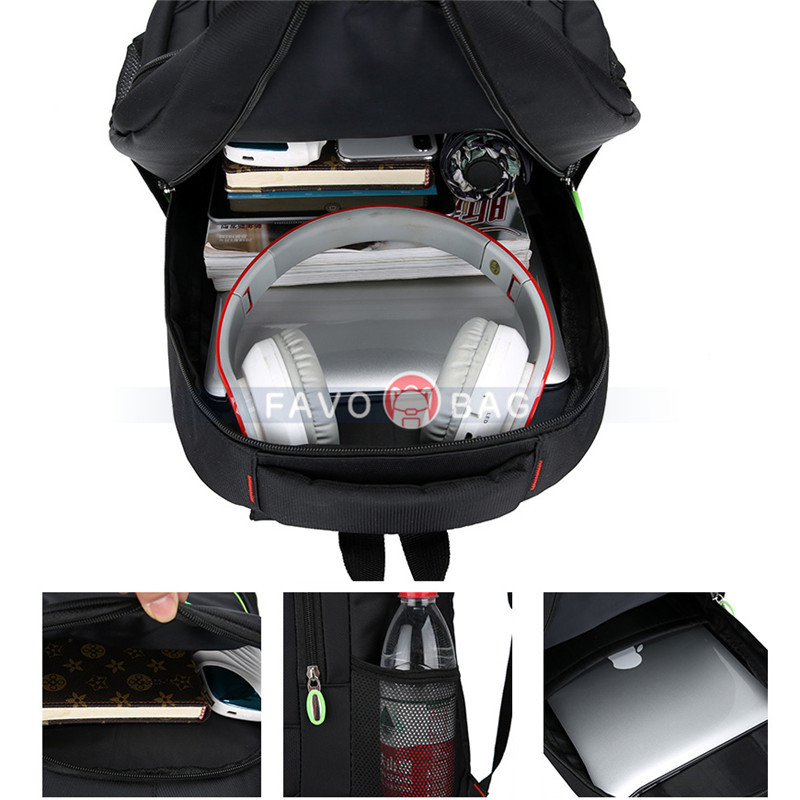 Black Backpack For High School Teens Slim Anti-Theft Travel Bag With Usb Charging Port