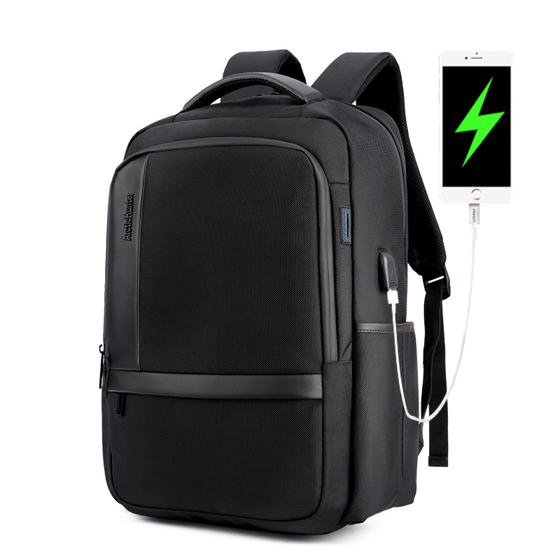 Men's Rucksack Shoulder School Bag USB Changing Interface Unisex Large Backpack