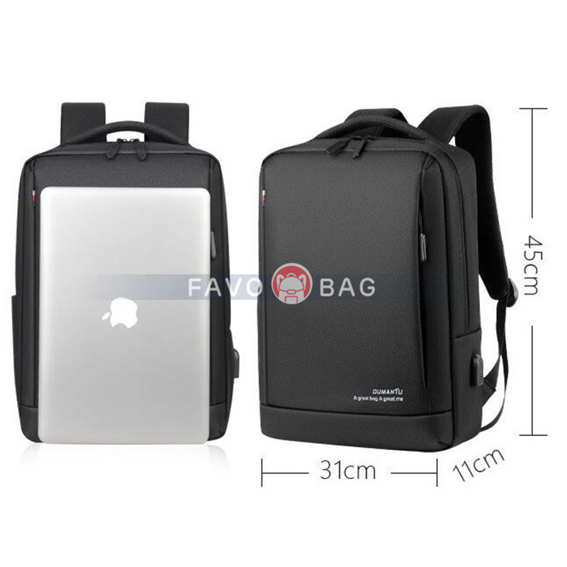 Usb Anti Theft Business Laptop Backpack Slim College Backpack Black