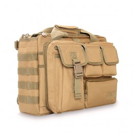 Khaki Men'S Military Laptop Messenger Bag Multifunction Computer