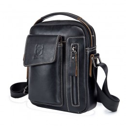 Black Men'S Small Shoulder Bag Retro Lightweight Everyday Satchel Bag