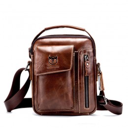 Dark Brown Men'S Small Shoulder Bag Retro Lightweight Everyday Satchel Bag