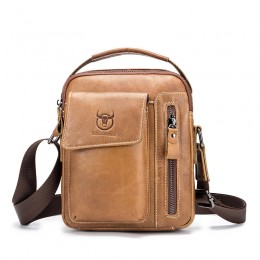 Yellowish Brown Men'S Small Shoulder Bag Retro Lightweight Everyday Satchel Bag