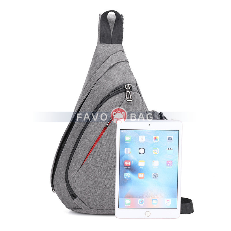 Grey Sling Bag Crossbody Shoulder Chest Backpack