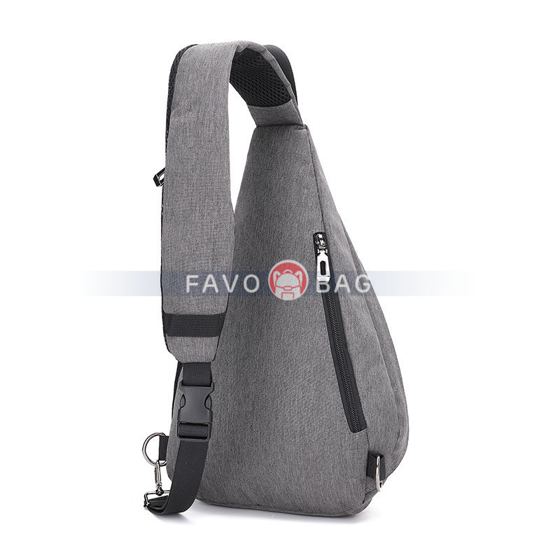 Grey Sling Bag Crossbody Shoulder Chest Backpack