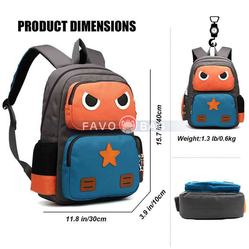 Cartoon Robot School Backpack Book Bag Travel Daypack for Men Women