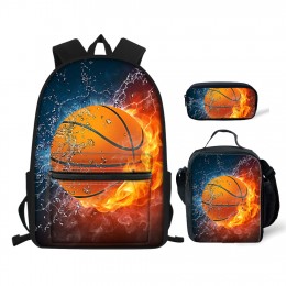 Teens Backpack Set 3 Piece Soccer Canvas Boys School Bags sets