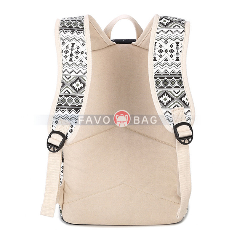 Canvas School Backpack Casual Laptop Bag Shoulder Bag for Teen Girls Boys