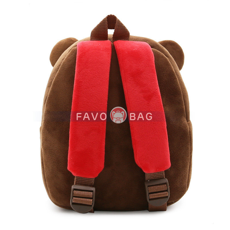 Soft Brown Bear Backpacks Lightweight Plush Backpack for Toddler Boys