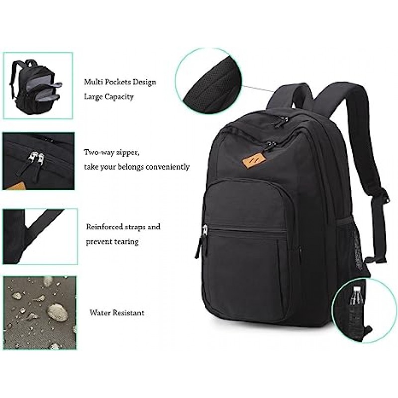 Classical Basic Travel Boy Backpacks For School Water Resistant Bookbag