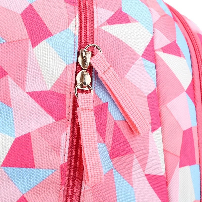 Geometric Prints Primary School Student Satchel Backpack For Girls Boys Schoolbag
