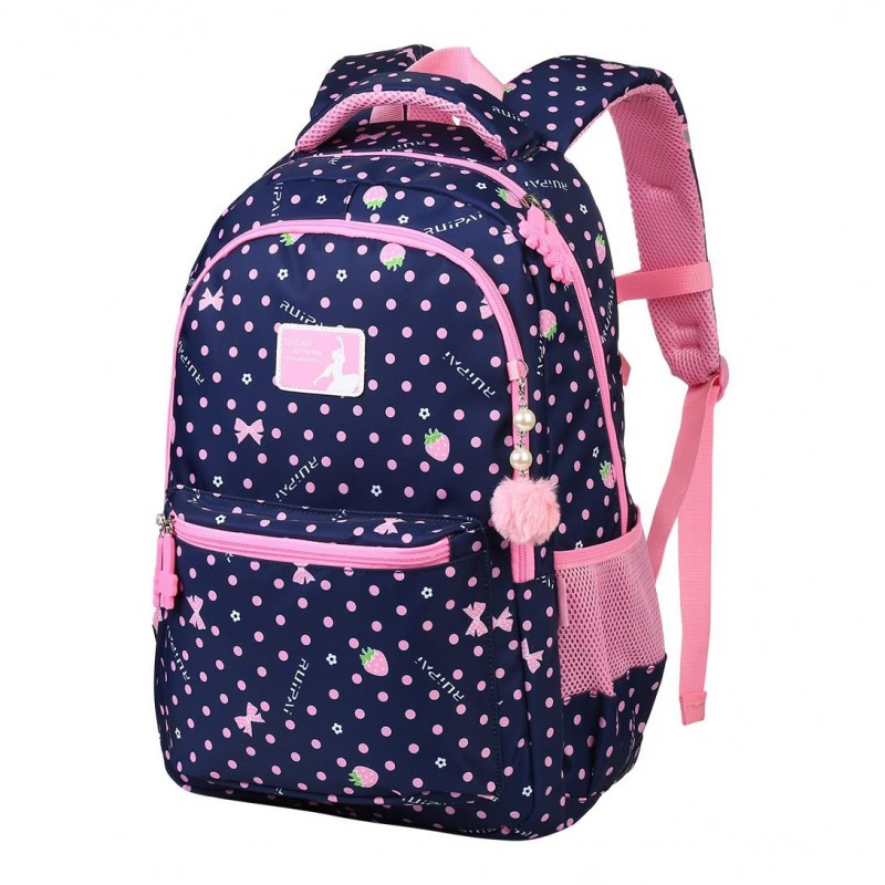 Girls School Backpack Water Resistant Elementary School Bag With Chest Strap