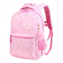 Pink Girls School Backpack Water Resistant Elementary School Bag With Chest Strap