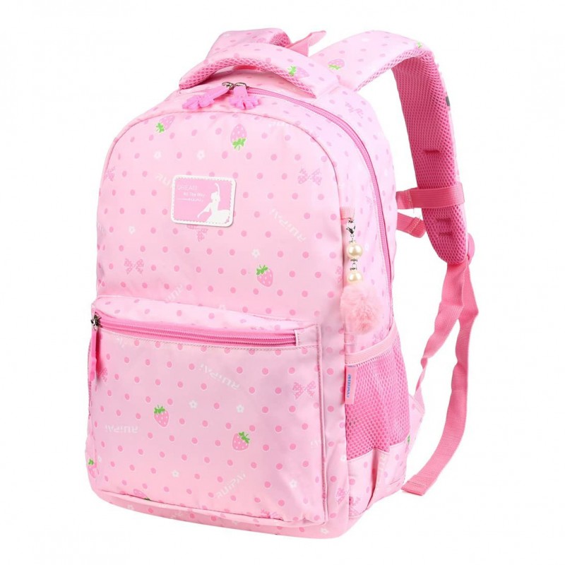 pink girls school backpack water resistant elementary school bag with ...