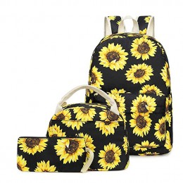 Canvas School Backpack Set Lightweight Teen Girls Women Kids School Bags