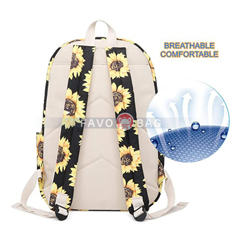 Canvas School Backpack Set Lightweight Teen Girls Women Kids School Bags