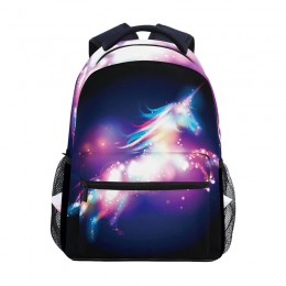 Unicorn Rainbow Stars Nebula Backpack School Book Bags