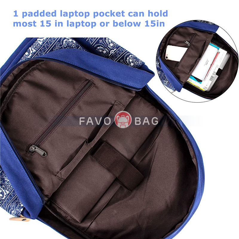 Canvas Backpack For Girls School Bag Travel Daypack