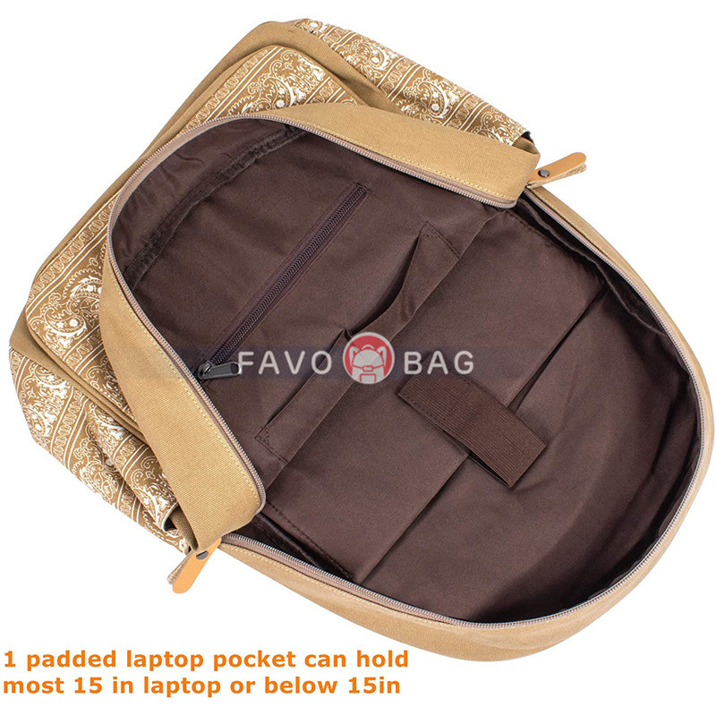Canvas Backpack For Girls School Bag Travel Daypack