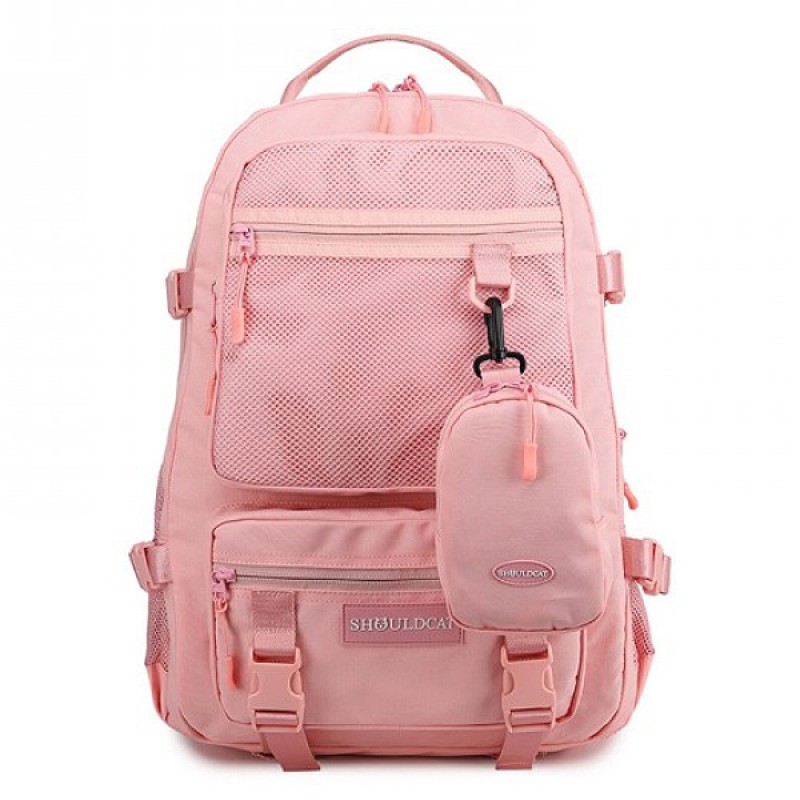 Big Travel Backpack for Teens Multi-Compartment Lightweigt Mesh Backpack with Portable Zippered Bag