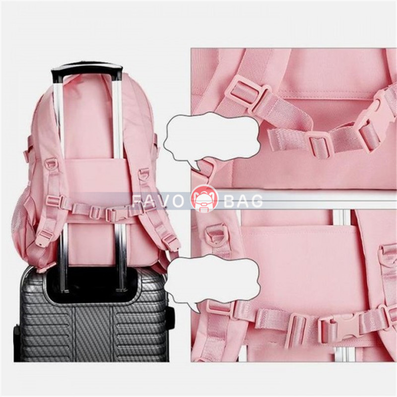 Big Travel Backpack for Teens Multi-Compartment Lightweigt Mesh Backpack with Portable Zippered Bag