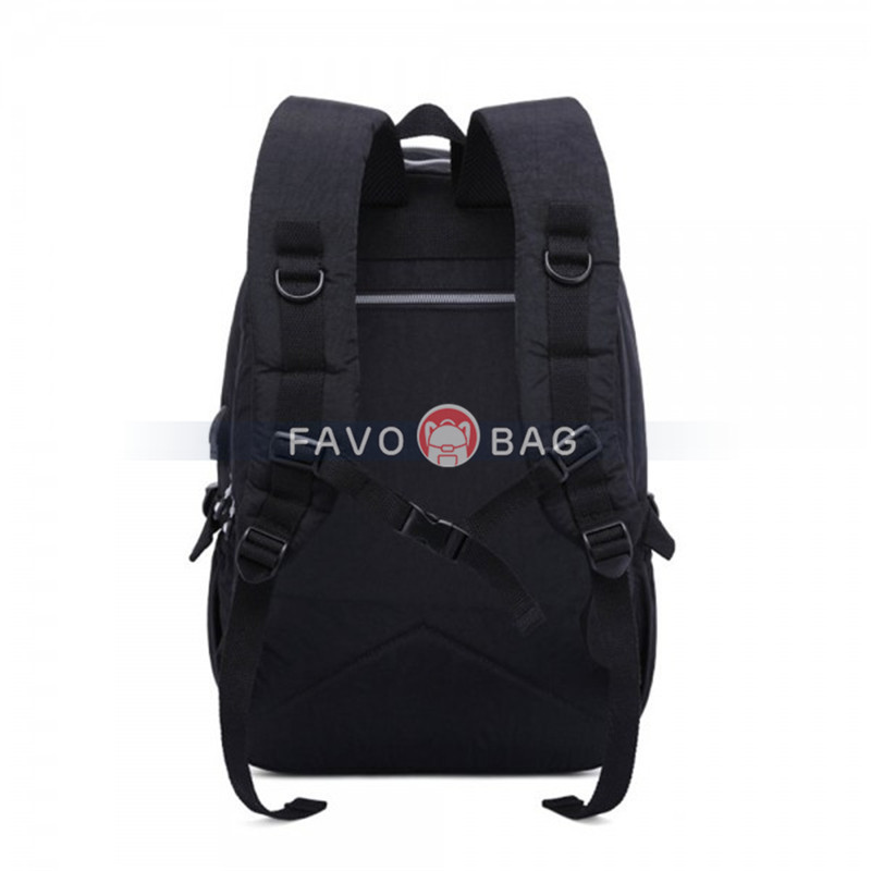 Big Backpack with USB Nylon Waterproof Lightweight Travel Bag for Teens