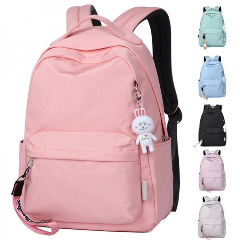 Basic Sporty Candy Color Teens Girls Travel School Backpack Book Bag