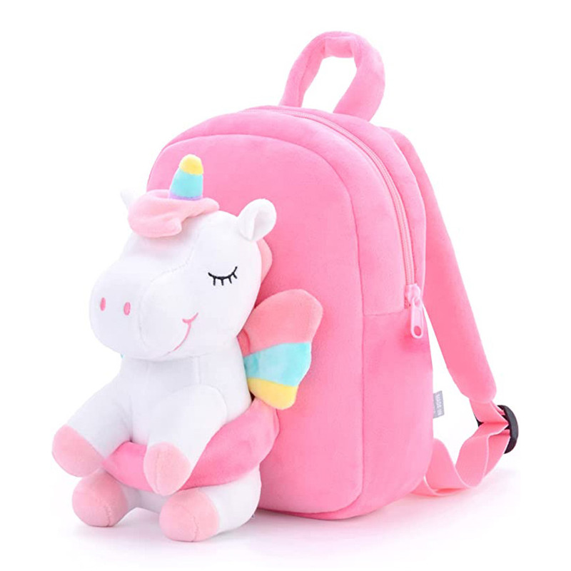 kids backpack girl toys toddler backpack for girls with stuffed bunny ...