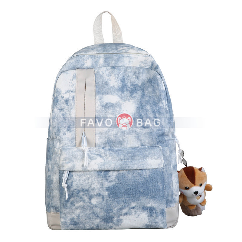 Unisex Canvas Zip Backpack School College Laptop Bag For Teens Girls Students
