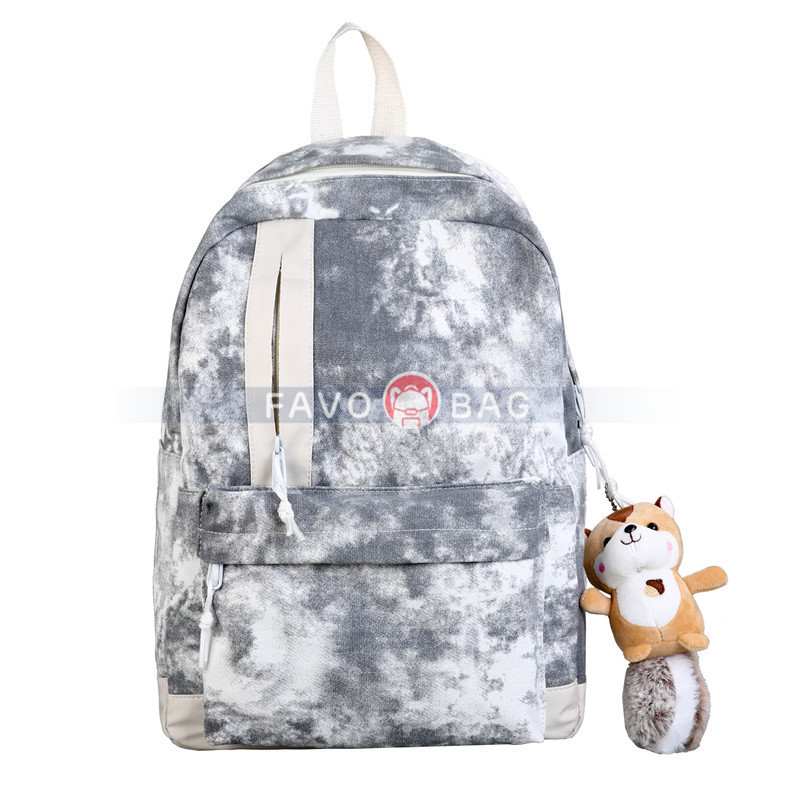Unisex Canvas Zip Backpack School College Laptop Bag For Teens Girls Students