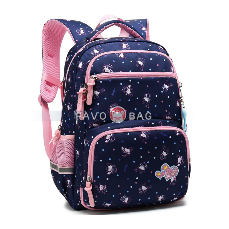 Kids Girls School Backpack With Chest Strap Princess Big Elementary Bookbag