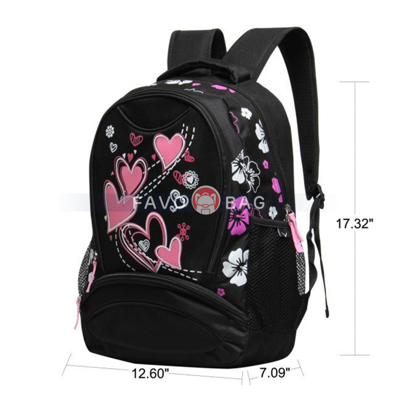 Kids School Backpack Sweetheart Pattern Backpack For Girl 