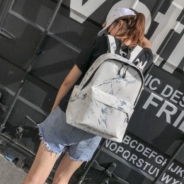 Marble Backpacks For Girls Kids Boys School Book Bags Black And White College Carrying Bag