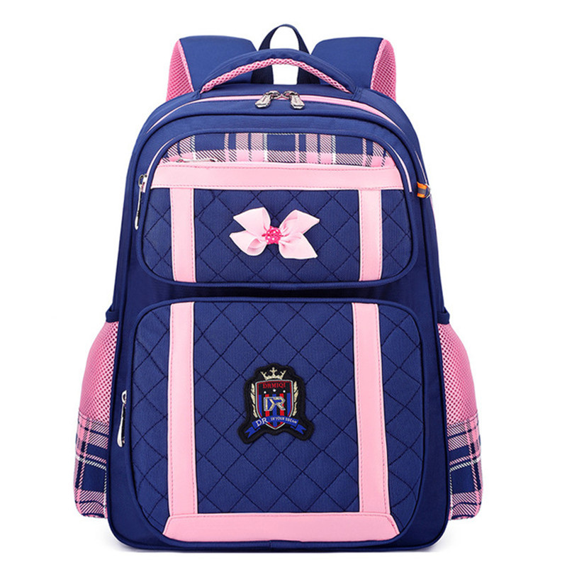 Orthopedic School Backpack Waterproof Children Bow School Bags Girls Kids Princess Primay