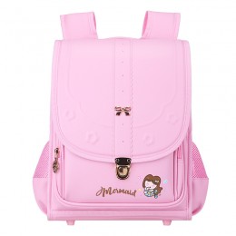 Orthopedic Kids Japanese Randoseru Large Capacity School Backpack For Girls Waterproof Pu