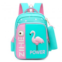 3D Flamingo School Bags For Girls Cartoon Backpack Children Student Backpacks