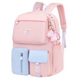 Rainbow Shoulder Strap School Bag For Teenagers Girls Waterproof Backpacks