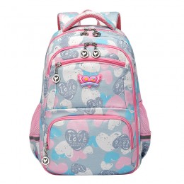 Kids 1-6 Grade School Backpacks For Girls Love Print Waterproof Primary School Bags Children Student