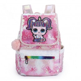 Sequin School Backpack for Girls Kids Elementary Bookbag Flip Sequence Holographic Book Bags