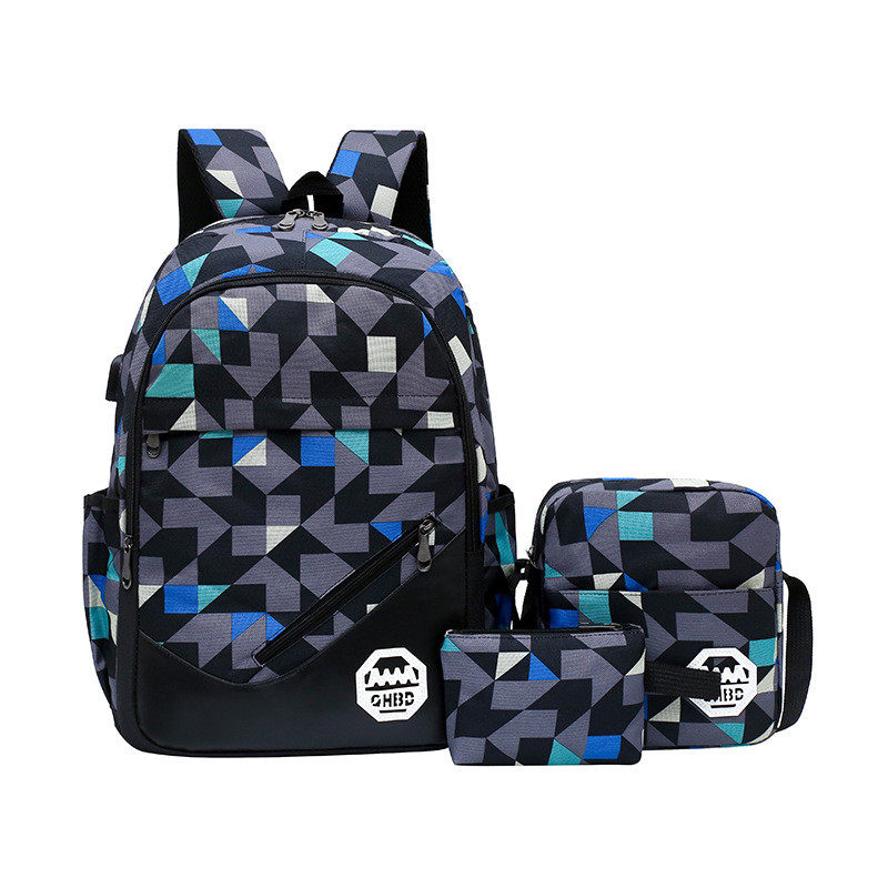 Boy Girl Unisex School Bag Backpack with Florescent Mark