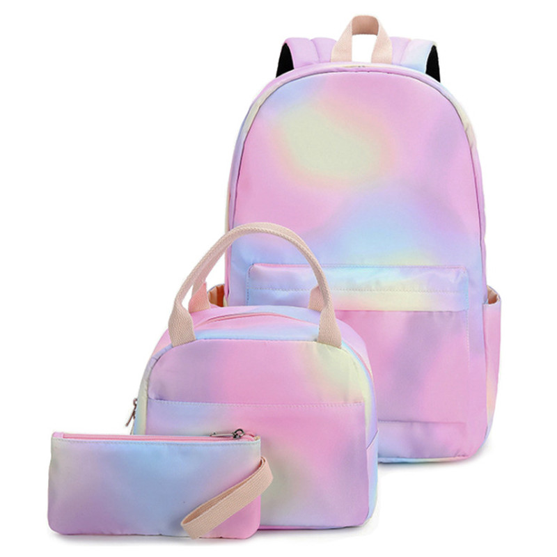 Lightweight Water Resistant Backpacks for Teen Girls School Backpack with Lunch Bag 
